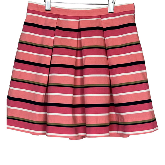 GAP Dresses & Skirts - GAP A-line Pink Striped Pleated Mini Skirt Sz 0